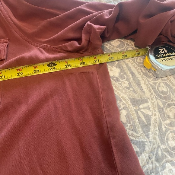 Ana Plus size button down long sleeve top size 2x rust fall color - Picture 5 of 7